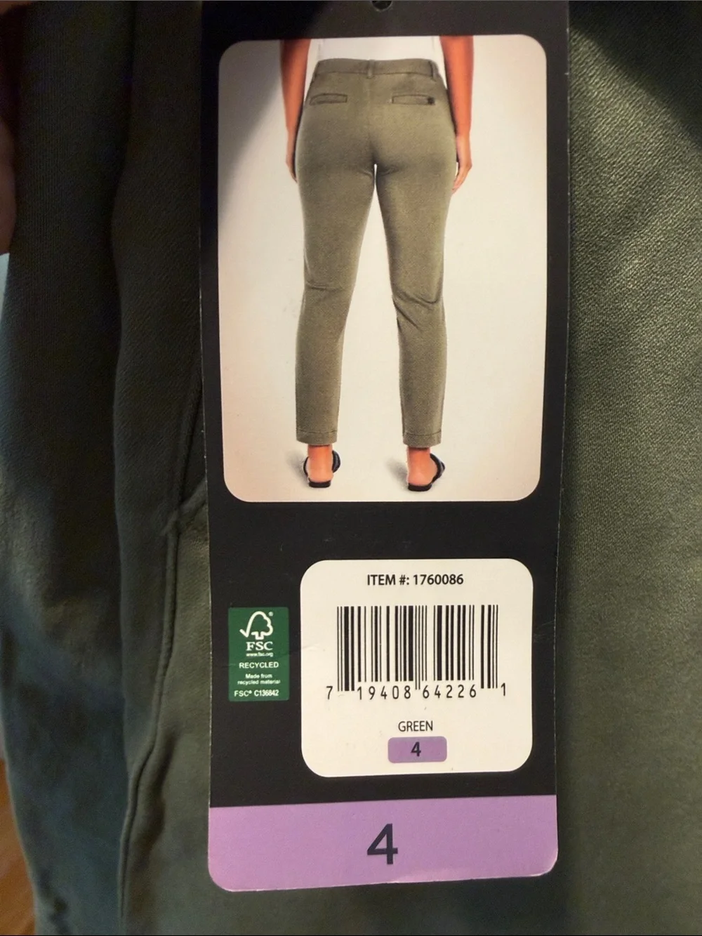Banana Republic Women’s Cropped Chino Pant - Size 4 Olive Green